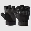 Fingerless Gym Gloves with Hard Knuckle - 1