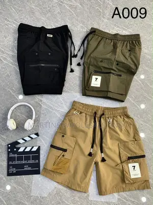 Gajeren Wando Na Maza Na Casual Cargo - Igiyar Ciki, Bambance-bambancen Bayani