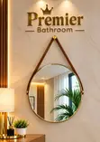 Round Mirror Without Light - Gold Finish (60cm) - 2