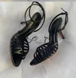 Zara Inspired Strappy Ankle Heels - Black, Gold, Silver, Wine - 3
