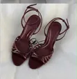 Zara Inspired Strappy Ankle Heels - Black, Gold, Silver, Wine - 4