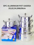 5pcs Aluminium Polish Quality Cooking Pot Set - 2