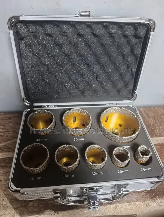 8-Piece Diamond Brazing Hole Saw Set - 1