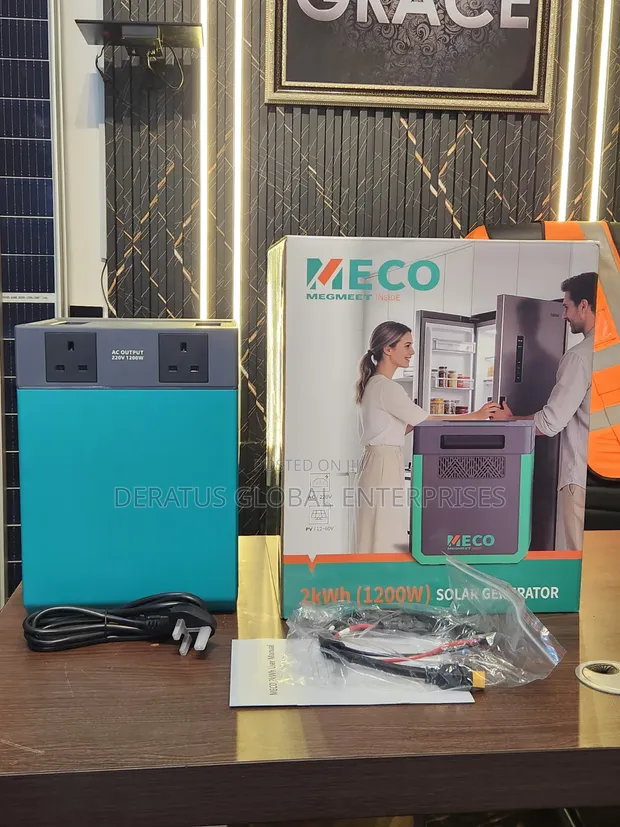 MECO 1200W Solar Generator 2kWh Home Office Backup - 1