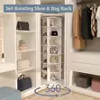 360 Degree Rotating Shoe Bag Organizer Tower - 2
