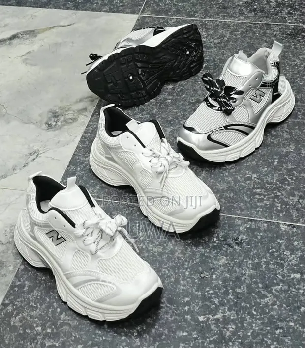 New Balance Unisex Breathable Mesh Chunky Platform Sneakers - 1