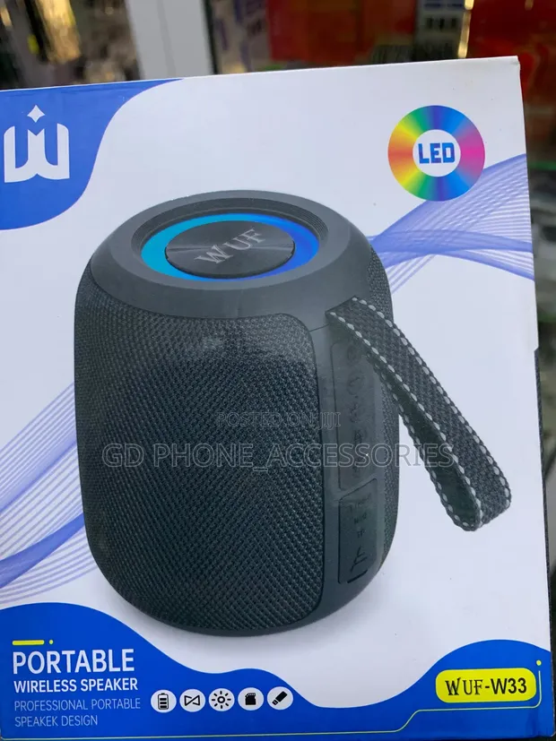 WUF-W33 Portable Wireless Bluetooth Speaker with RGB LED - 1