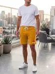 Zara Casual Drawstring Jogger Shorts - Olive Green - 3