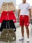 Zara Casual Drawstring Jogger Shorts - Olive Green - 5