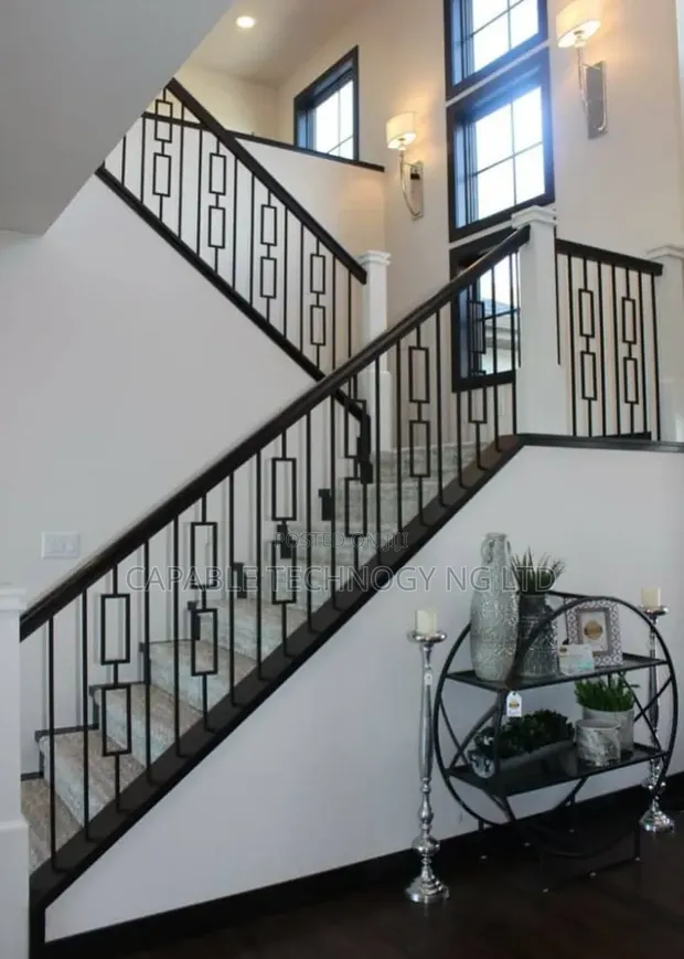 Wood and Iron Handrail Design - 1