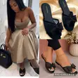 Women's Bow Tie Flat Slippers - 2