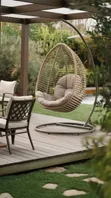 Brand New Rattan/Wicker Swing Chair - 2