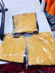 Yellow & Black 2-Piece BBL Set - Kayan Kwanciya na Mata - 1