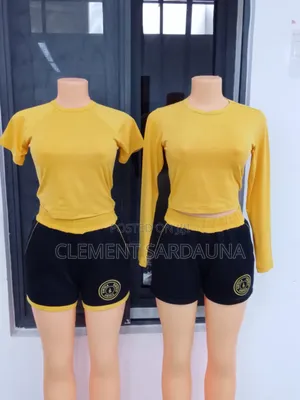 Yellow & Black 2-Piece BBL Set - Kayan Kwanciya na Mata