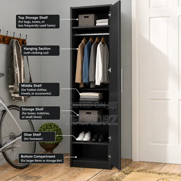 50cm x 210cm HDF Wardrobe - Baki - 1