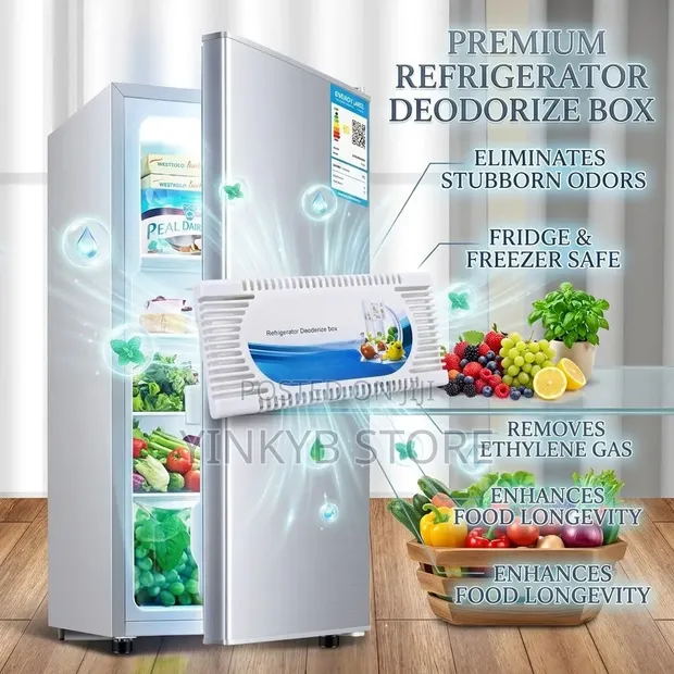 Refrigerator Deodorizer Box - Activated Bamboo Charcoal - 1