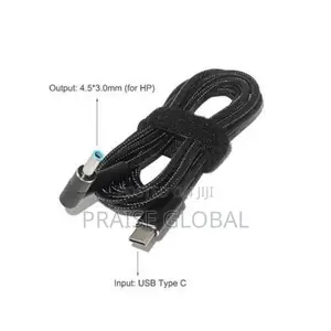 HP USB-C PD 100W 18.5-20V Cable for HP, Dell Laptops (Blue Pin)