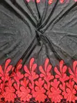 Nolita Lace Mesh Embroidered Sample Fabric - Black - 3