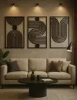 Modern Abstract Triptych Wall Art - 2