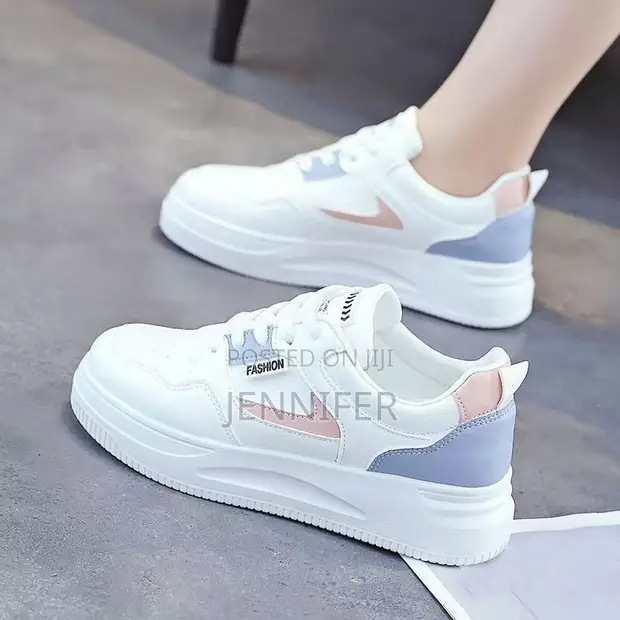 Women's Fashion Nova Casual Sneakers - White/Pink/Purple - 1