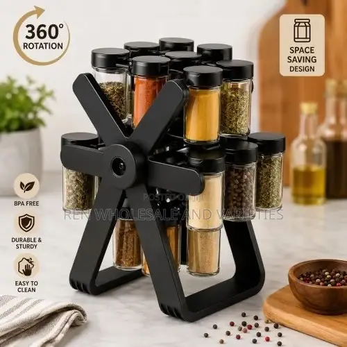 360° Rotating Spice Rack Organizer - 1