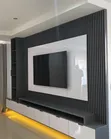 Home Interiors Modern TV Console with Shelves & Drawers - 2