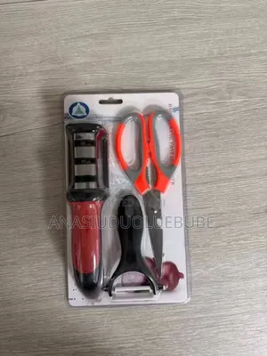 Knife Sharpener, Peeler & Kitchen Scissors Set