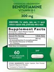 Nature's Truth Benfotiamine 300mg Vitamin B1 - 60 Kwalba - 3