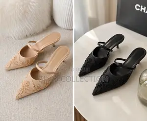 Zara Black da Nude Heeled Sandals - Girman 41