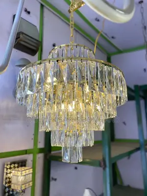 4-Tier Luxury Crystal Chandelier Light - Zinare Bakin Karfe