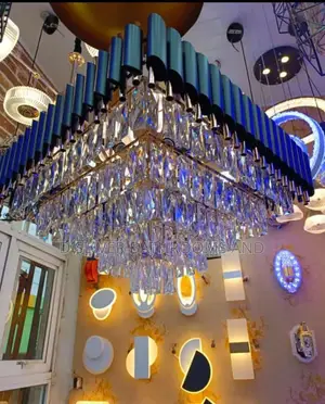 Modern Black Gold Crystal Chandelier Light