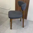 Modern Upholstered Dining Chairs - Curved Back, Wooden Frame - 2