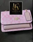 Coach Handbag - Multicolor Signature Pattern - 3