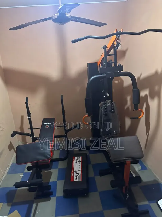 Supermax Pro Multi Station Gym with Weight Bench & 58KG Dumbbell Case - 1