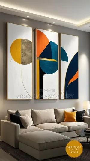 Modern Abstract Geometric 3-Piece Canvas Wall Art