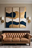 Modern Abstract Geometric 3-Piece Canvas Wall Art - 3