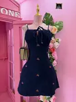 Zara Blue Sleeveless Cotton Sundress - 2