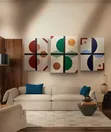 Geometric Abstraction Wall Art Panels (Set of 3) - 1