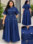 Doguwar Rigan Jeans na Mata - Blue Cotton - 1