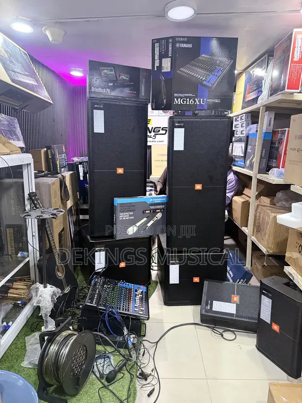 Full Church Speaker Setup with Mixer and Amplifier - 1