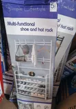 5-Tier Metal Shoe Rack, Coat & Hat Hanger with Hooks - 3