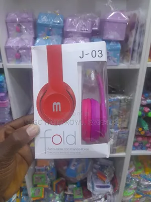 Fold J-03 Stereo Over-Ear Wired Headset with Mic