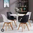 Modern 4-Seater Round Dining Table Set - 1
