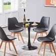 Modern 4-Seater Round Dining Table Set - 3