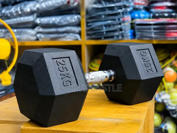 25KG Hex Dumbbell Set (2pcs) - Brand New - 1