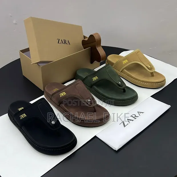 Luxury Zara Men's Suede Slippers - 1