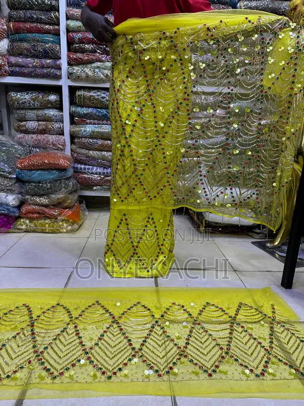 Victoryfabrics1 Indian Luxury Crystal Stone Fabrics - 1