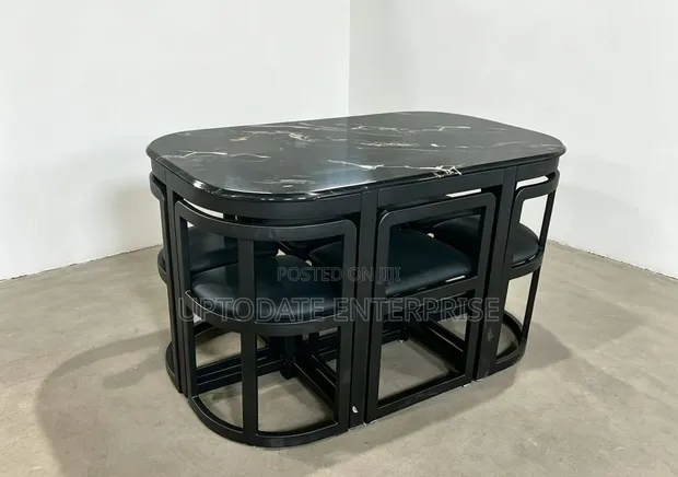 Home Interiors 6-Seater Dining Set - Black - 1
