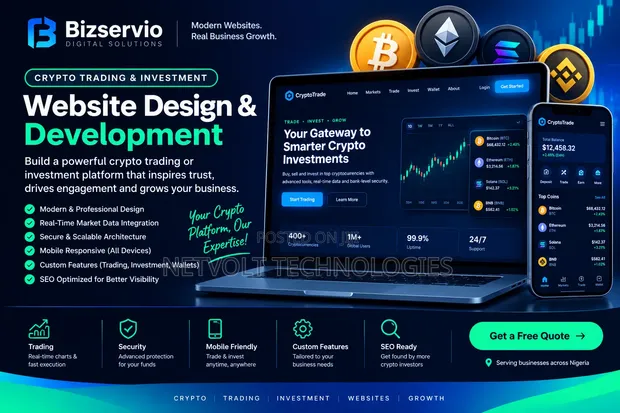 Crypto Trading Investment Website Design - 1