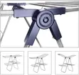LASA Foldable Heavy-Duty Steel Drying Rack - Silver - 3